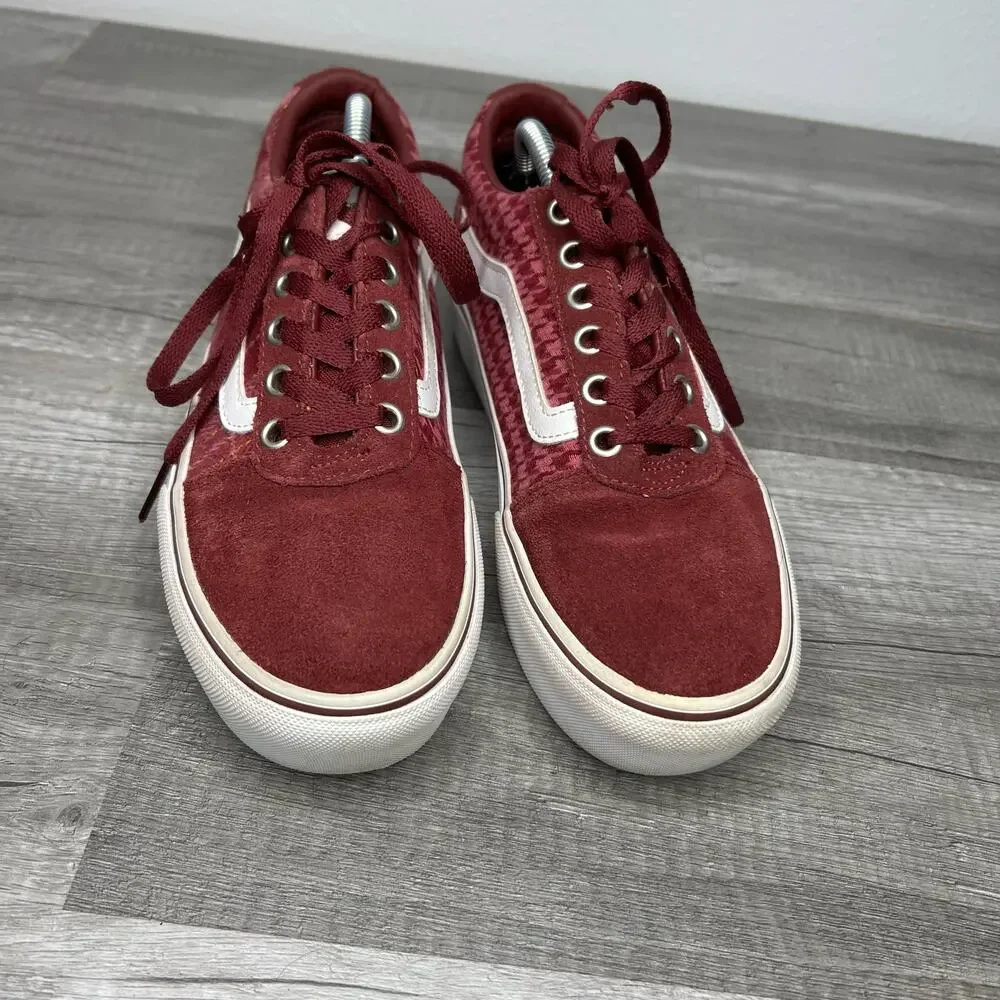 Vans Ward Platform Sneaker Marron Houndstooth Women's 6.5